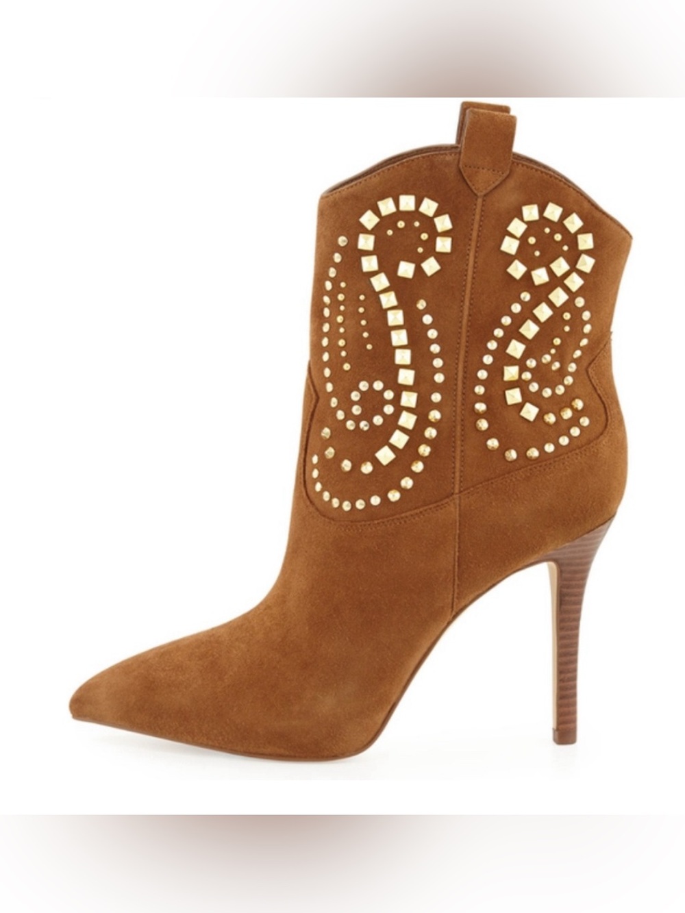 Michael Kors Reena Studded Caramel Ankle Boots Size 8